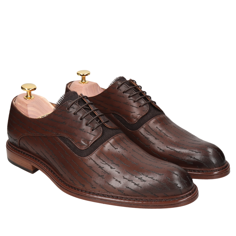 Brązowe półbuty Harry Gold Collection, Conhpol - polska produkcja, Derby, CG4458-03,  Konopka Shoes