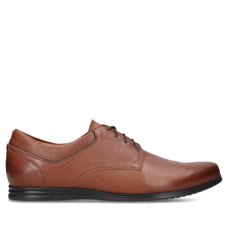 Brązowe, casualowe półbuty Timo, Conhpol Dynamic - polska produkcja, Derby, SD2671-01, Konopka Shoes Brązowe, casualowe półbuty Timo, Conhpol Dynamic - polska produkcja, Derby, SD2671-01, Konopka Shoes