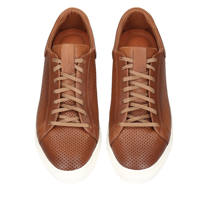 Brązowe sneakersy podwyższające Xavier + 6 cm, Conhpol Dynamic, Konopka Shoes