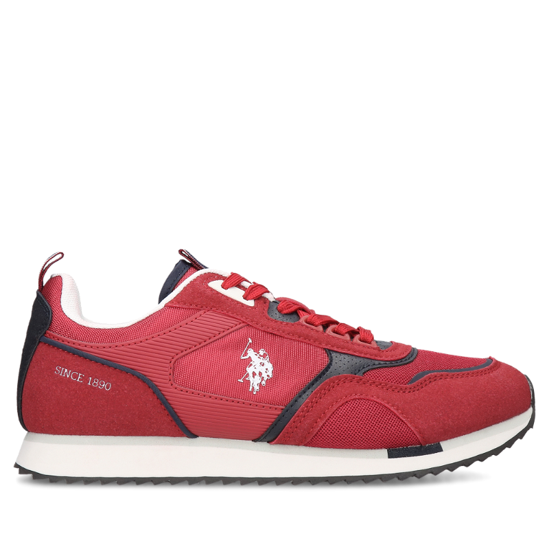 Czerwone sneakersy U.S Polo Assn, U.S. Polo Assn., Buty sportowe, US0065-02, Konopka Shoes