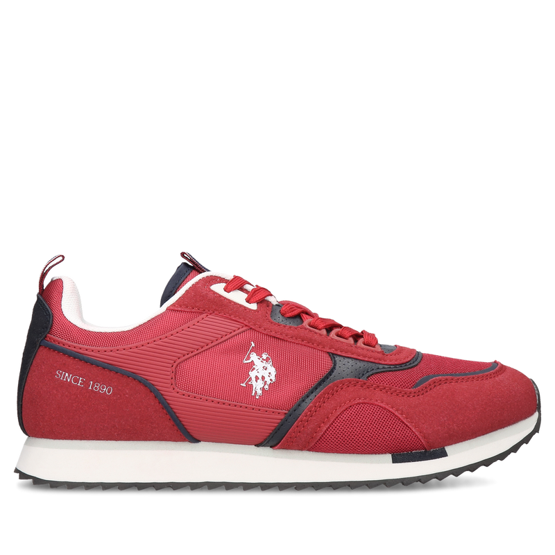 Czerwone sneakersy U.S Polo Assn, U.S. Polo Assn., Buty sportowe, US0065-02, Konopka Shoes