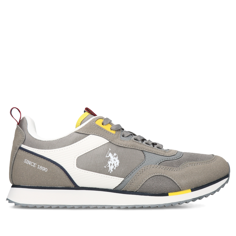 Szare sneakersy U.S. Polo Assn, U.S. Polo Assn., Sneakersy, US0065-01, Konopka Shoes