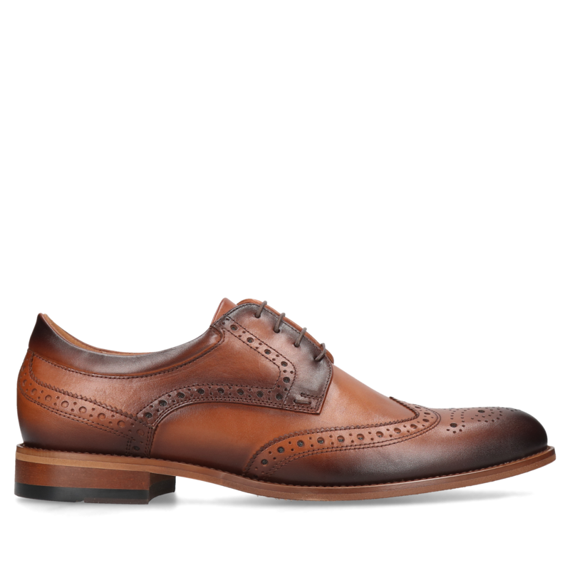 Brązowe casualowe, półbuty Kellen, Conhpol - polska produkcja, Brogsy, CI6173-01, Konopka Shoes Brązowe casualowe, półbuty Kellen, Conhpol - polska produkcja, Brogsy, CI6173-01, Konopka Shoes