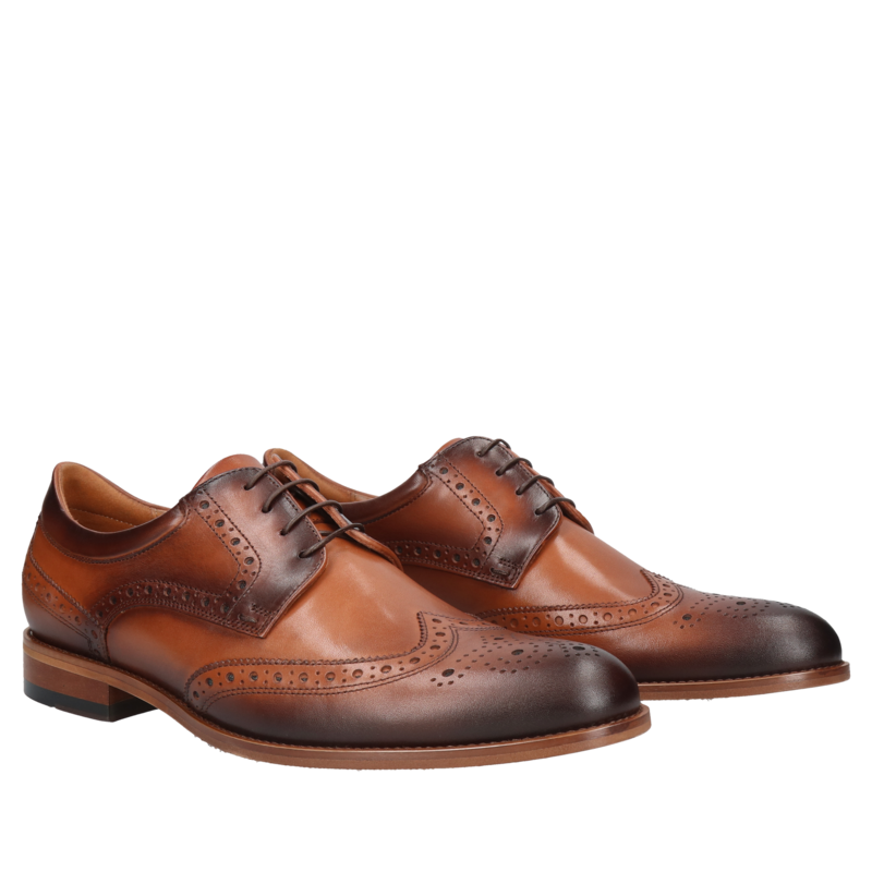 Brązowe casualowe, półbuty Kellen, Conhpol - polska produkcja, Brogsy, CI6173-01, Konopka Shoes Brązowe casualowe, półbuty Kellen, Conhpol - polska produkcja, Brogsy, CI6173-01, Konopka Shoes