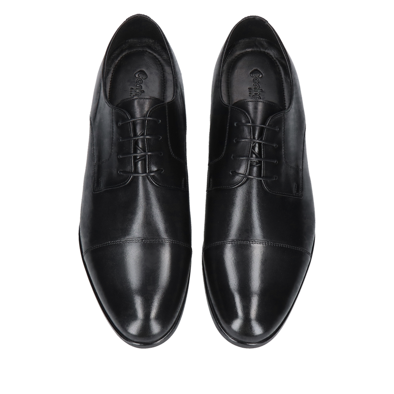 Półbuty męskie z dodatkową wysokością, buty ze skóry, polski producent