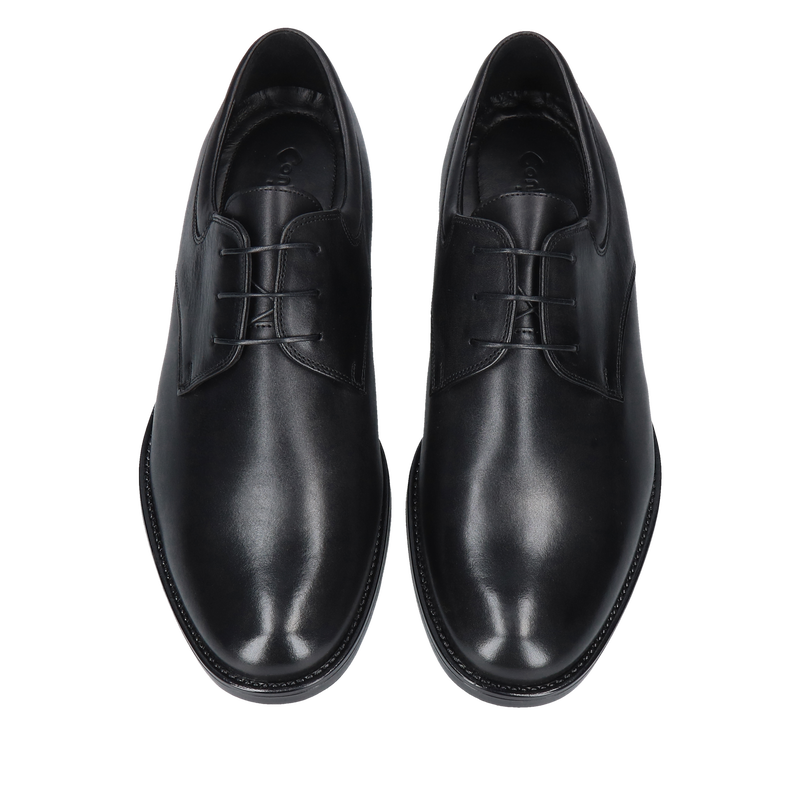 Eleganckie derby skórzane, buty do ślubu podwyższające wzrost dla mężczyzn