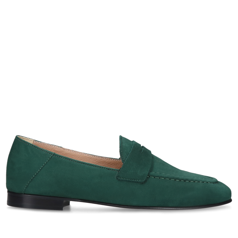 Zielone loafersy Luisa, Conhpol Relax - polska produkcja, Mokasyny i loafersy, RE2727-01, Konopka Shoes