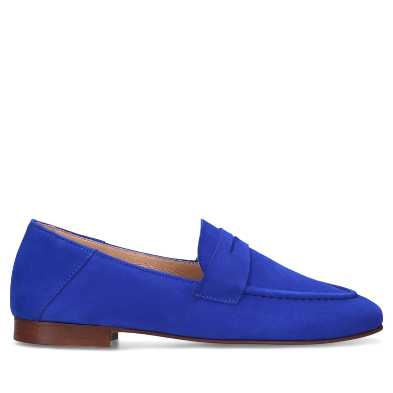 Niebieskie loafersy Luisa, Conhpol Relax - polska produkcja, Mokasyny i loafersy, RE2727-03, Konopka Shoes