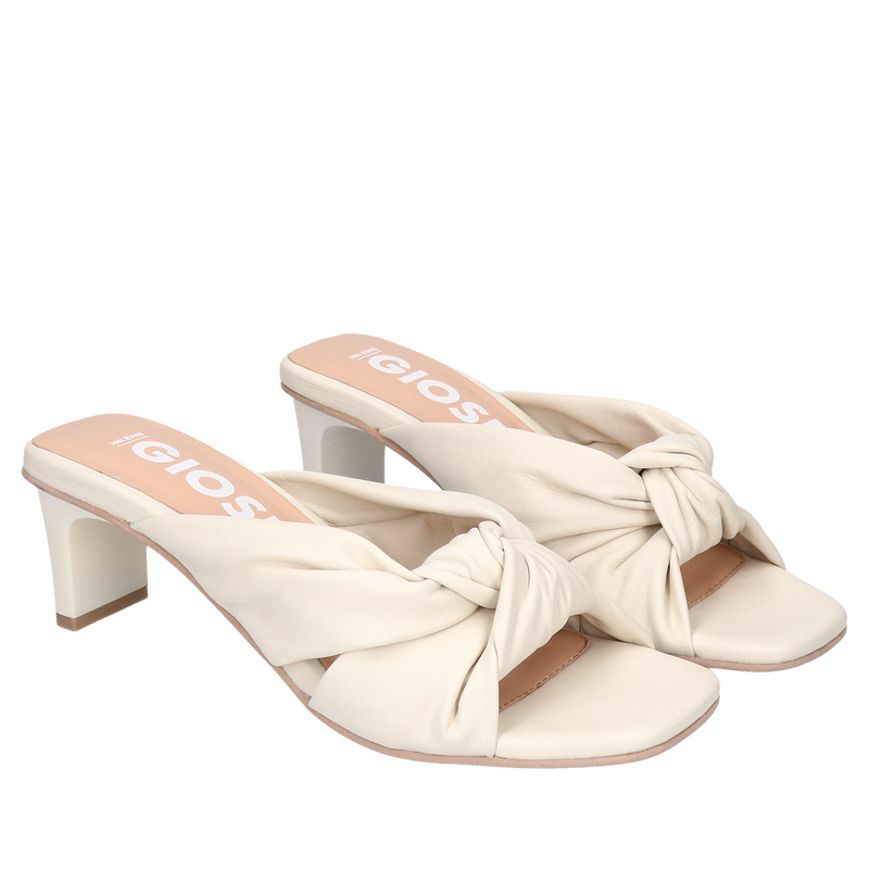 Ecru klapki Gioseppo, Gioseppo, Konopka Shoes Ecru klapki Gioseppo, Gioseppo, Konopka Shoes