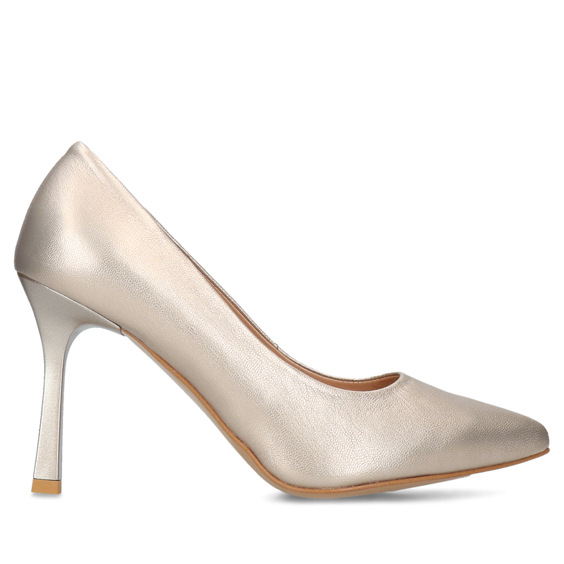 Złote czółenka Cariie, Conhpol Relax - polska produkcja, Szpilki, RE2751-01, Konopka Shoes Złote czółenka Cariie, Conhpol Relax - polska produkcja, Szpilki, RE2751-01, Konopka Shoes