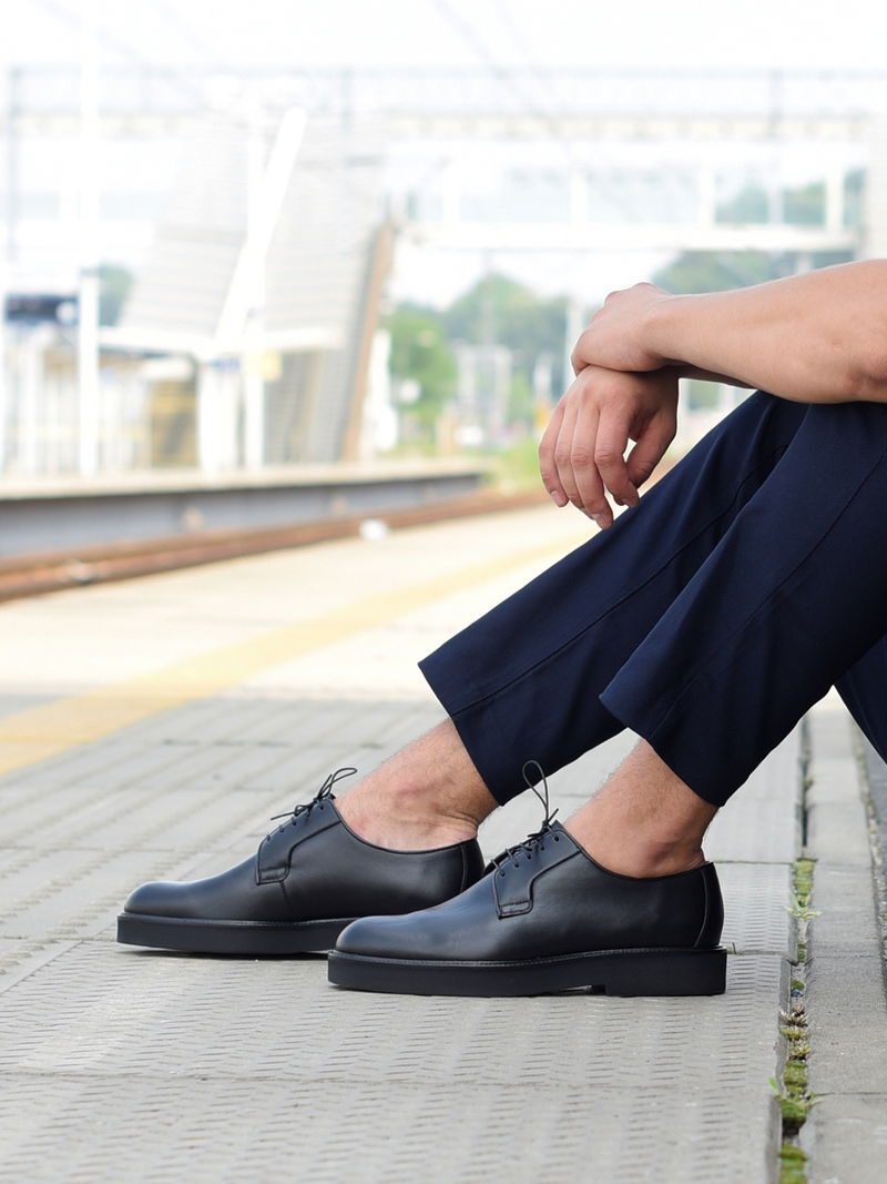 Czarne derby Elon, Cohpol, Konopka Shoes Czarne derby Elon, Cohpol, Konopka Shoes