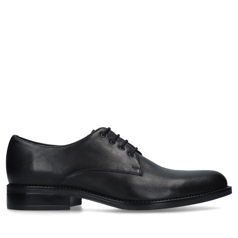 Czarne eleganckie, półbuty Oscar, Conhpol - polska produkcja, Derby, CE0435-02, Konopka Shoes