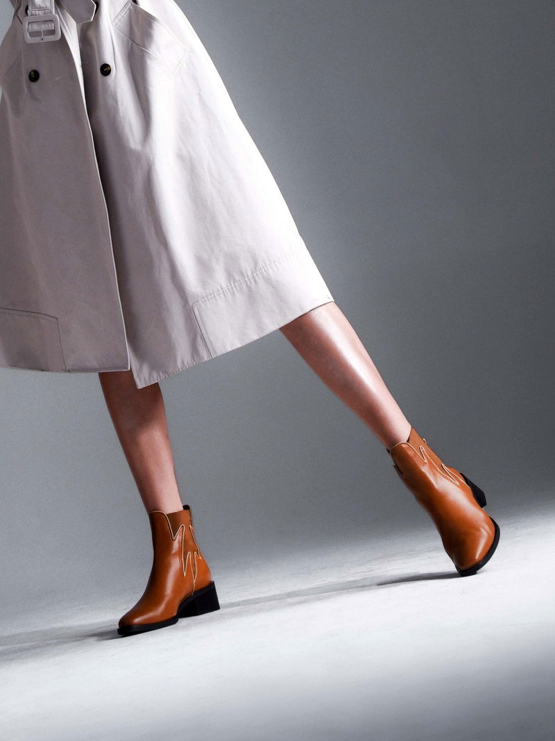 Skórzane, brązowe sztyblety Yasemin, Conhpol Bis - polska produkcja, BI5753-02, Sztyblety, Konopka Shoes Skórzane, brązowe sztyblety Yasemin, Conhpol Bis - polska produkcja, BI5753-02, Sztyblety, Konopka Shoes