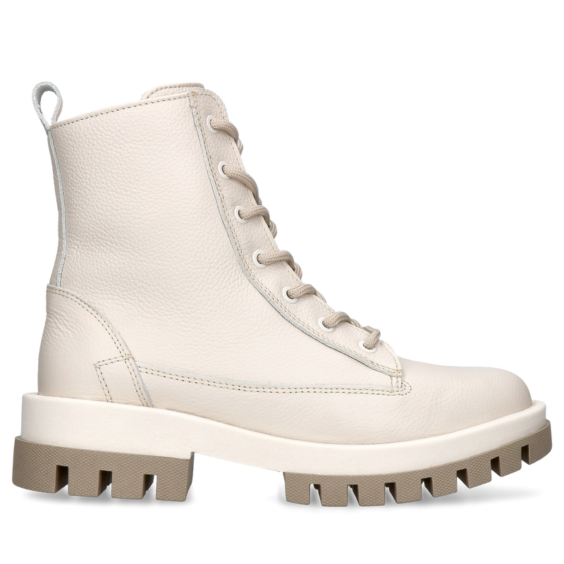 Damskie, beżowe botki Kari ze skóry naturalnej, licowej, Kampa - polska produkcja, KK0010-01, Botki, Konopka Shoes Damskie, beżowe botki Kari ze skóry naturalnej, licowej, Kampa - polska produkcja, KK0010-01, Botki, Konopka Shoes