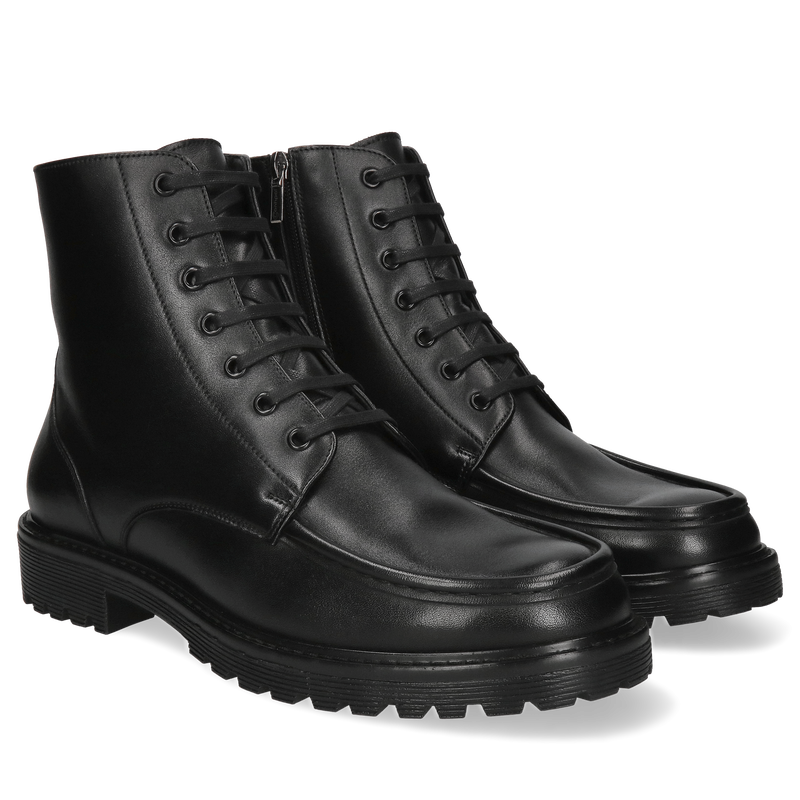 Męskie, czarne trzewiki zimowe Cesare z licowej skóry naturalnej, Conhpol - polska produkcja, CK6363-02, Trzewiki, Konopka Shoes Męskie, czarne trzewiki zimowe Cesare z licowej skóry naturalnej, Conhpol - polska produkcja, CK6363-02, Trzewiki, Konopka Shoes