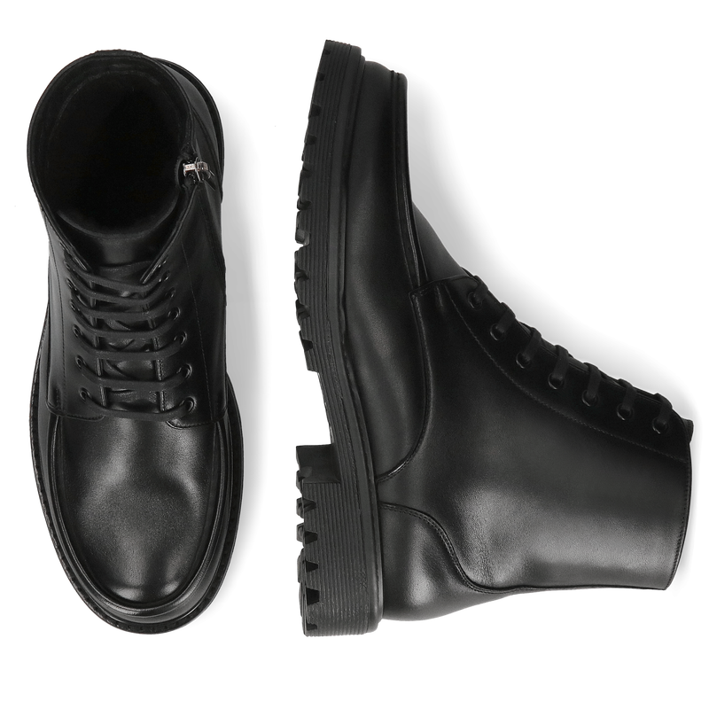 Męskie, czarne trzewiki zimowe Cesare z licowej skóry naturalnej, Conhpol - polska produkcja, CK6363-02, Trzewiki, Konopka Shoes Męskie, czarne trzewiki zimowe Cesare z licowej skóry naturalnej, Conhpol - polska produkcja, CK6363-02, Trzewiki, Konopka Shoes