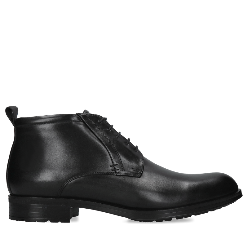 Czarne trzewiki zimowe Amadeusz z licowej skóry naturalnej, Conhpol - polska produkcja, CK6364-01, Trzewiki, Konopka Shoes Czarne trzewiki zimowe Amadeusz z licowej skóry naturalnej, Conhpol - polska produkcja, CK6364-01, Trzewiki, Konopka Shoes