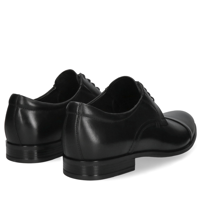 Buty ślubne męskie czarne, skórzane derby eleganckie