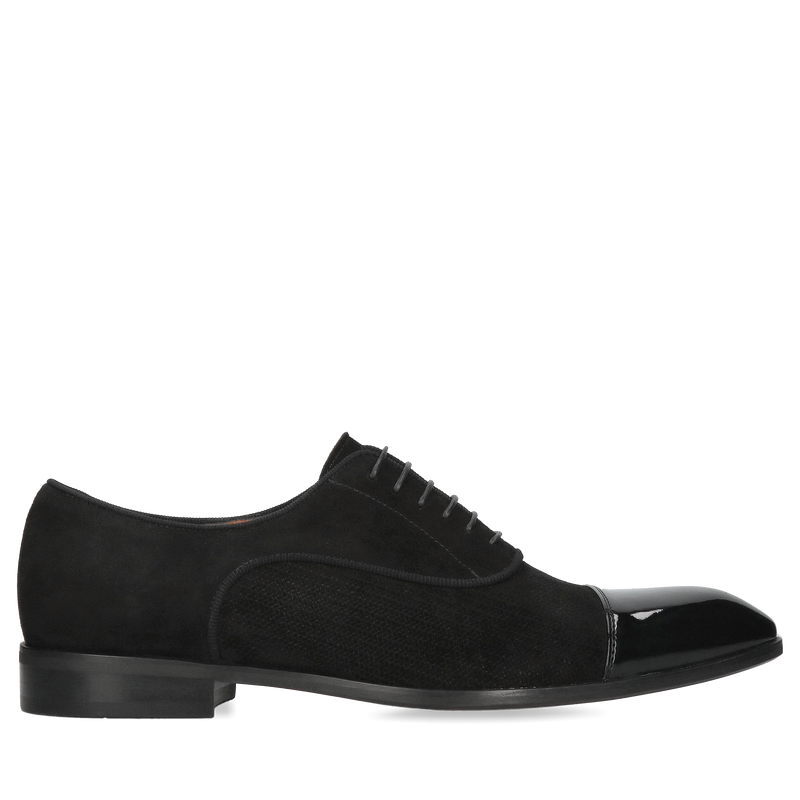 Czarne oxfordy Kevin, Conhpol - polska produkcja, Oxford, Konopka Shoes