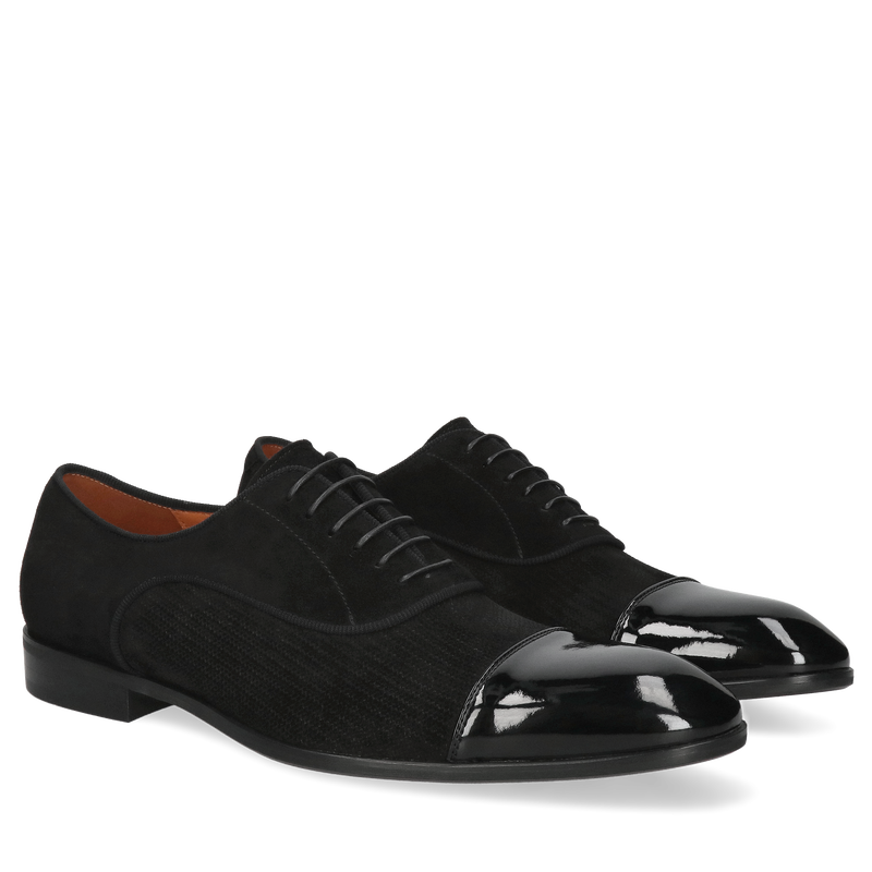 Czarne oxfordy Kevin, Conhpol - polska produkcja, Oxford, Konopka Shoes