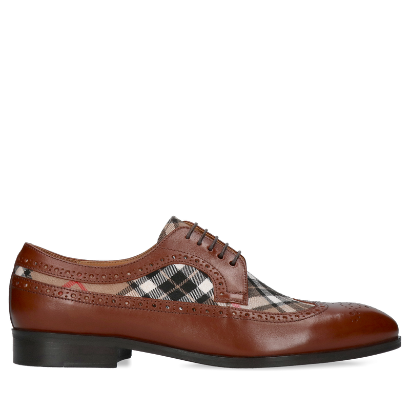 Brązowe derby Hektor, Conhpol - polska produkcja, Brogsy, Konopka Shoes