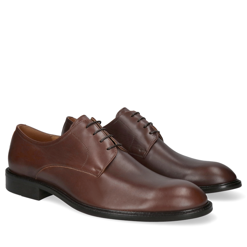 Brązowe derby Luca, Conhpol - polska produkcja, Derby, Konopka Shoes