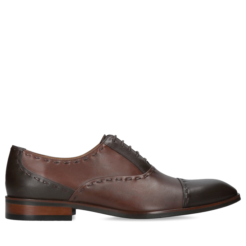 Brązowe oxfordy Kevin, Conhpol - polska produkcja, Oxford, Konopka Shoes