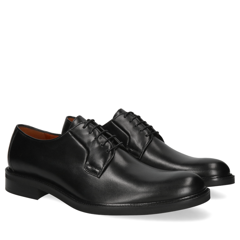 Czarne derby Oscar, Conhpol - polska produkcja, Derby, Konopka Shoes