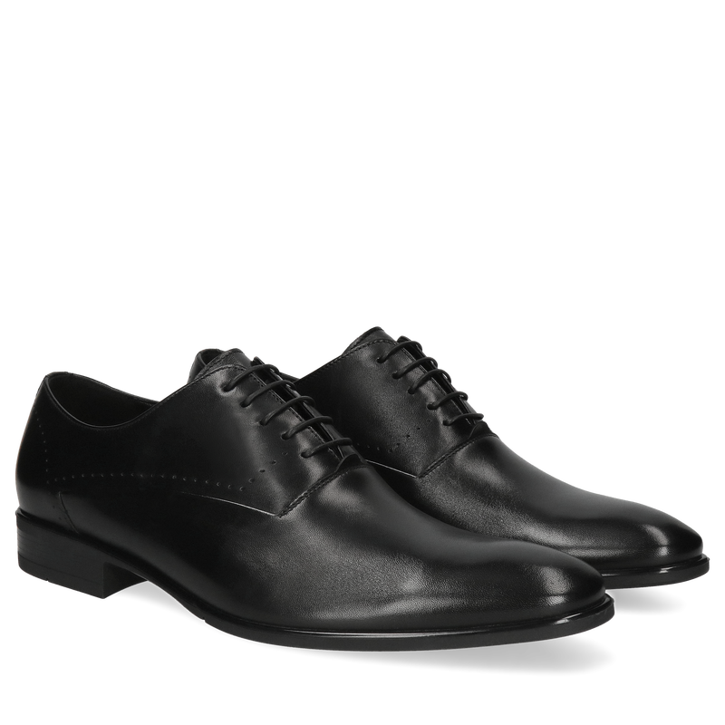 Czarne oxfordy Orion, Conhpol - polska produkcja, Oxford, Konopka Shoes