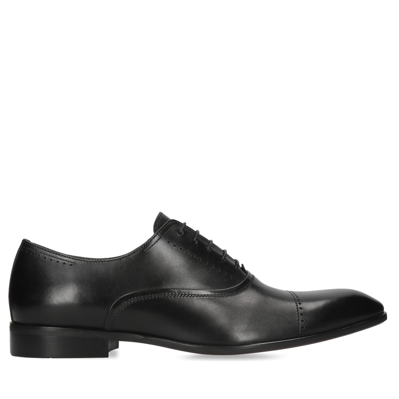 Czarne oxfordy Kevin, Conhpol - polska produkcja, Oxford, Konopka Shoes