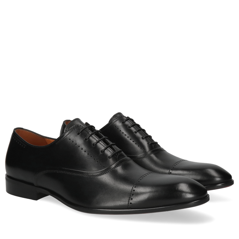 Czarne oxfordy Kevin, Conhpol - polska produkcja, Oxford, Konopka Shoes