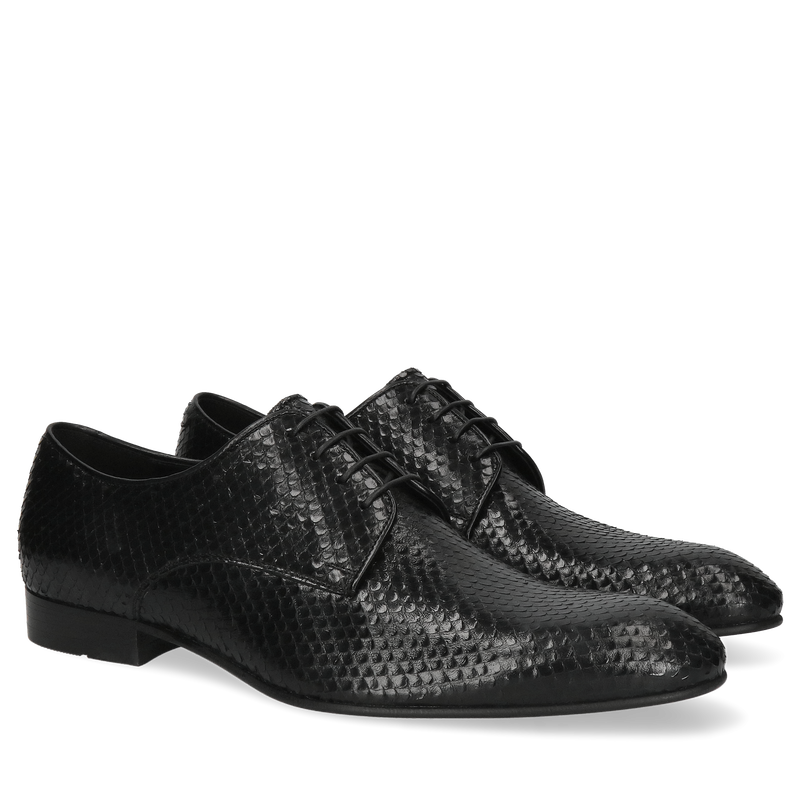 Czarne derby Kevin, Conhpol - polska produkcja, Derby, Konopka Shoes