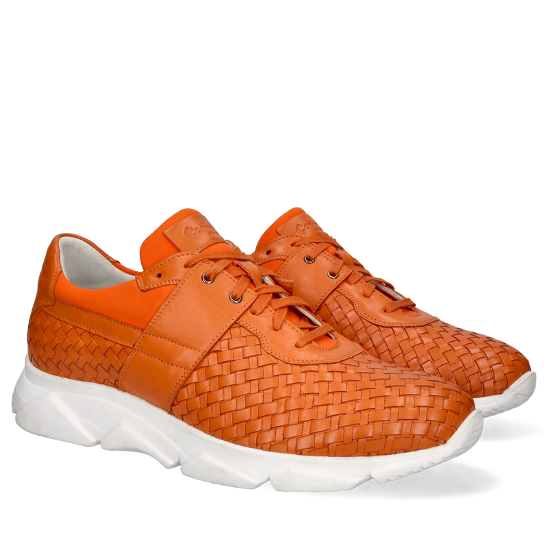 Pomarańczowe sneakersy Jazon, Conhpol Dynamic - polska produkcja, Sneakersy, Konopka Shoes