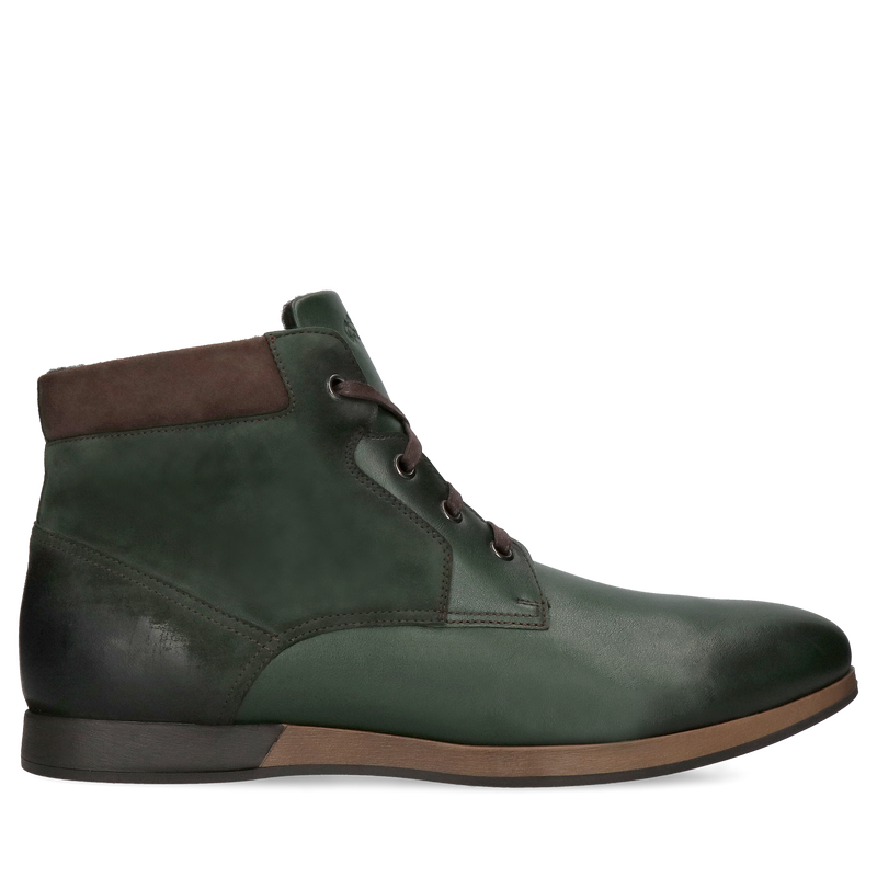 Zielone trzewiki Kryspin, Conhpol Dynamic - polska produkcja, Trzewiki, Konopka Shoes