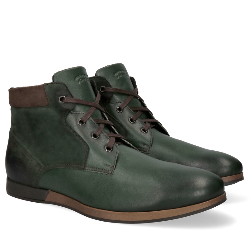 Zielone trzewiki Kryspin, Conhpol Dynamic - polska produkcja, Trzewiki, Konopka Shoes