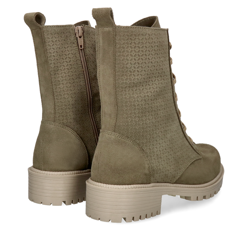 Zamszowe botki wiązane z okrągłym noskiem, polskie buty, Conhpol Relax, Konopka Shoes