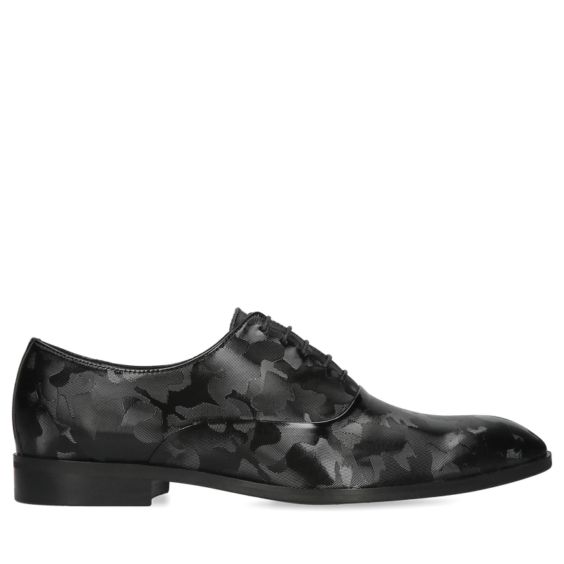 Czarne oxfordy Kevin, Conhpol - polska produkcja, oxfordy, CF0035-01, Konopka Shoes