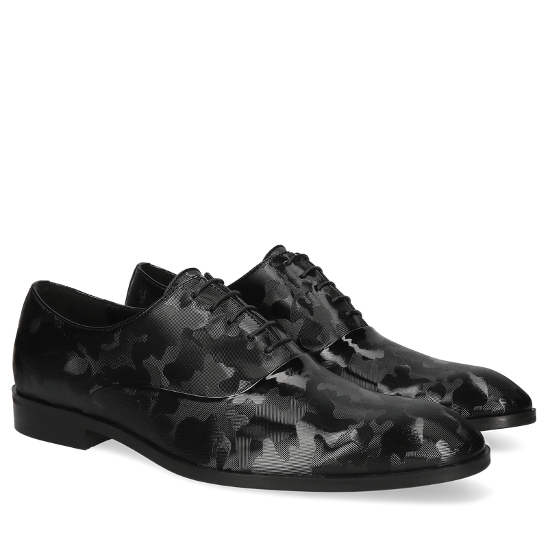 Czarne oxfordy Kevin, Conhpol - polska produkcja, oxfordy, CF0035-01, Konopka Shoes