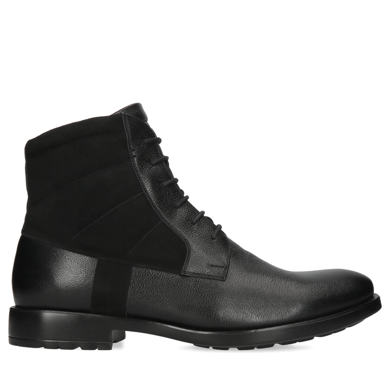 Czarne trzewiki Artur, Conhpol - polska produkcja, Trzewiki, Konopka Shoes