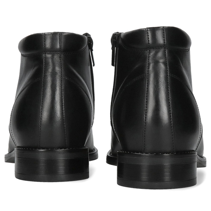 Skórzane buty męskie eleganckie, trzewiki podwyższajace zimowe