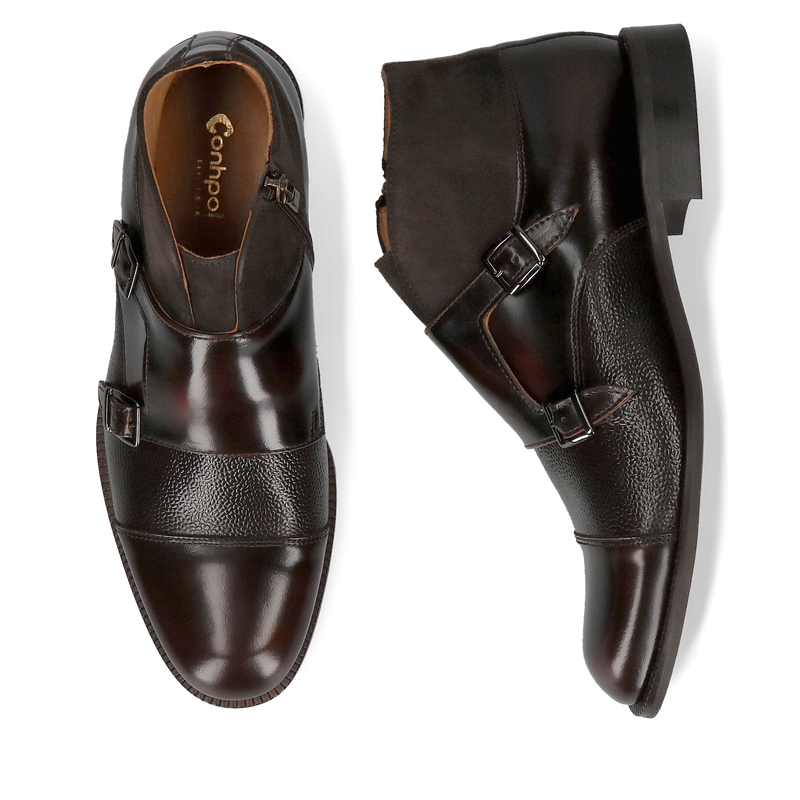 Męskie trzewiki, klasyczne monki skórzane, Conhpol, Konopka Shoes Męskie trzewiki, klasyczne monki skórzane, Conhpol, Konopka Shoes