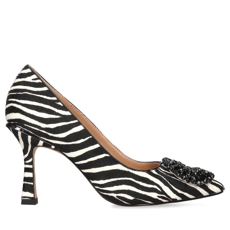 Czarno-białe czółenka Riley, Alma en Pena, Czółenka, AM0023-02, Konopka Shoes