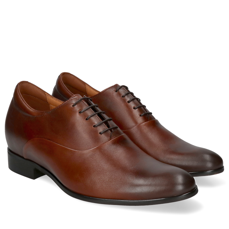 Eleganckie oxfordy podnoszące wzrost, polskie buty ze skóry
