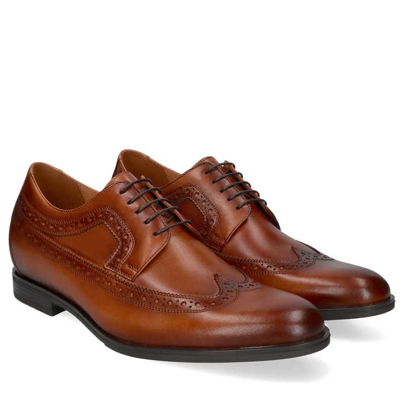 Męskie buty skórzane podnoszące wzrost, ręczne wykonanie