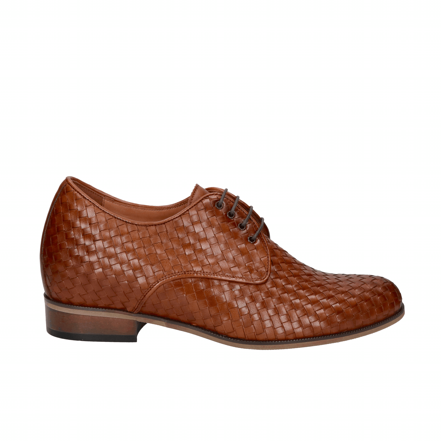 Podkreśl swój status, eleganckie derby skórzane, podwyższające wzrost