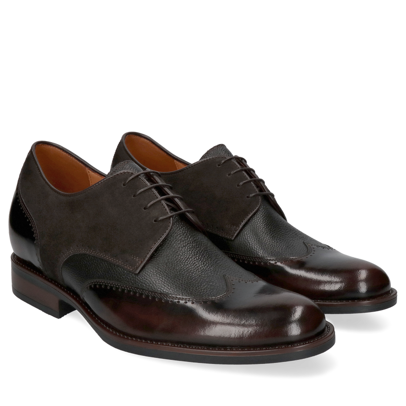 Półbuty skórzane podwyższające wzrost, buty biznesowe, symbol prestiżu