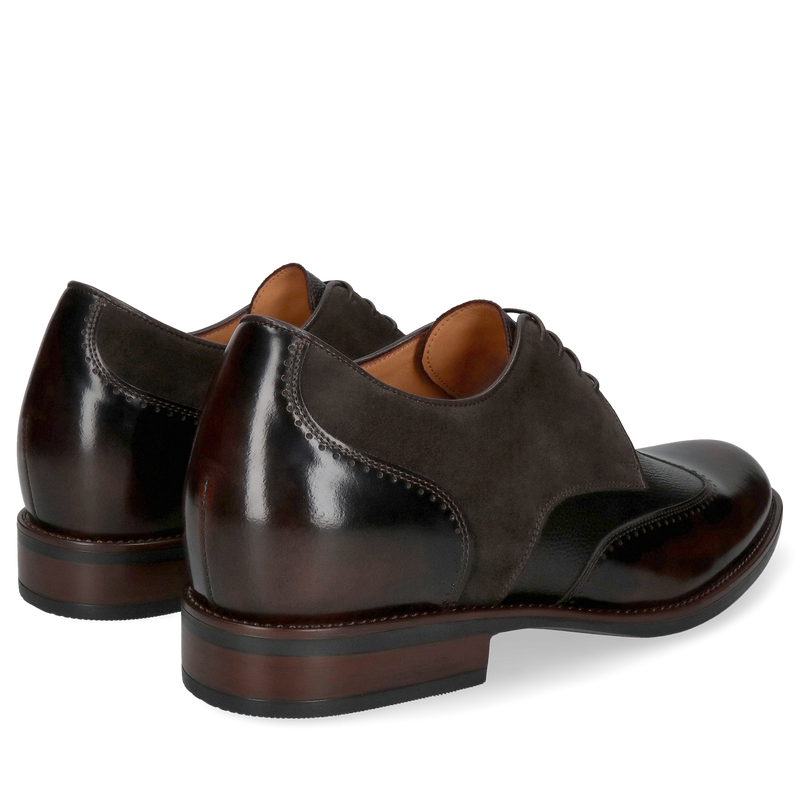 Półbuty skórzane podwyższające wzrost, buty biznesowe, symbol prestiżu