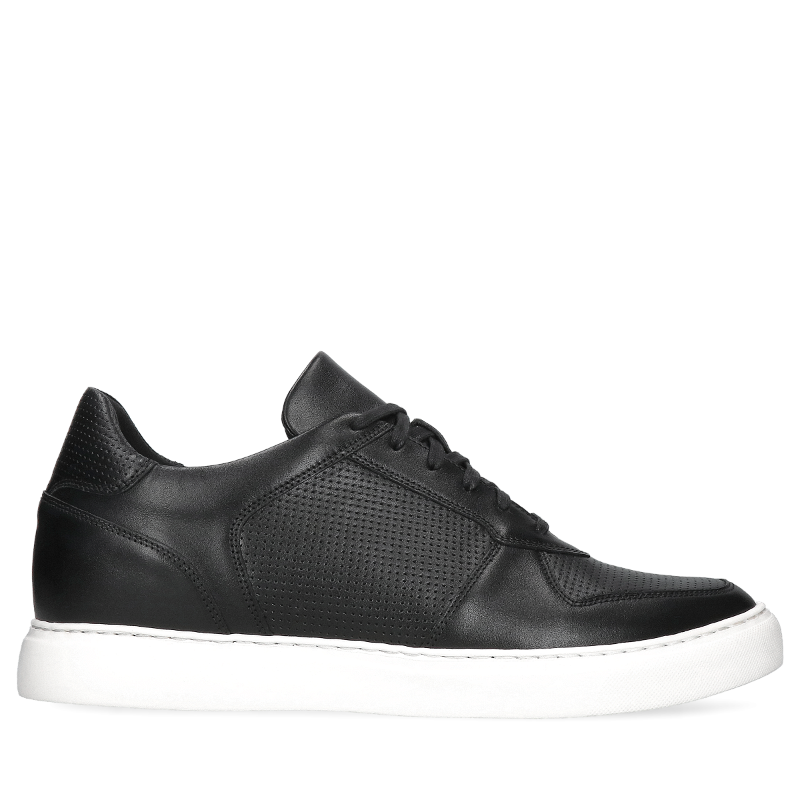 Czarne sneakersy podwyższające Xavier +6 cm, Conhpol Dynamic - polska produkcja, Sneakersy, SH2683-02, Konopka Shoes