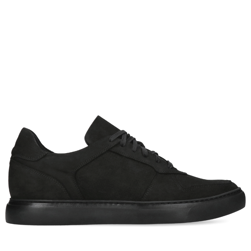 Czarne, skórzane buty podwyższające Xavier +6 cm, Conhpol Dynamic - polska produkcja, Sneakersy, SH2683-03, Konopka Shoes