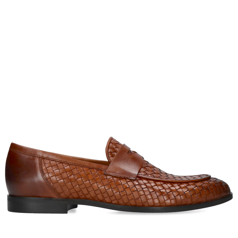 Brązowe, skórzane loafersy premium Hugo, Conhpol - polska produkcja, CP6395-01, Loafersy i mokasyny, Konopka Shoes